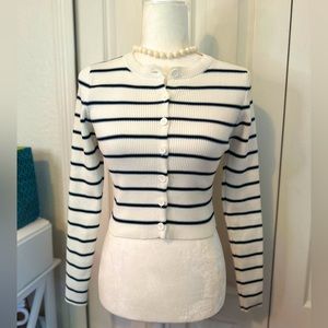 Striped Button-Up Women's Sweater